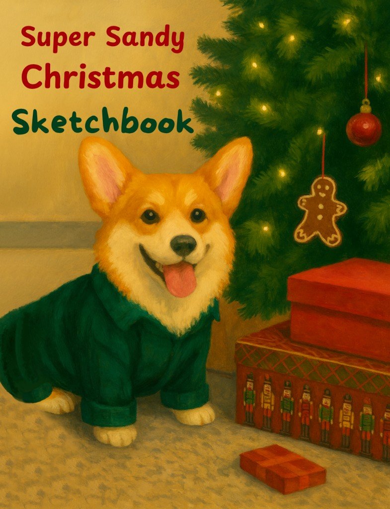 Front cover of Super Sandy Christmas Sketchbook